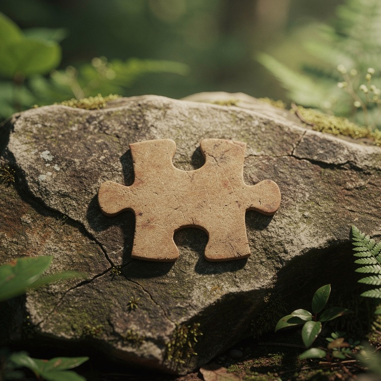 A close-up of a puzzle piece fitting into place on a natural... | ShopAyahuascaRetreats
