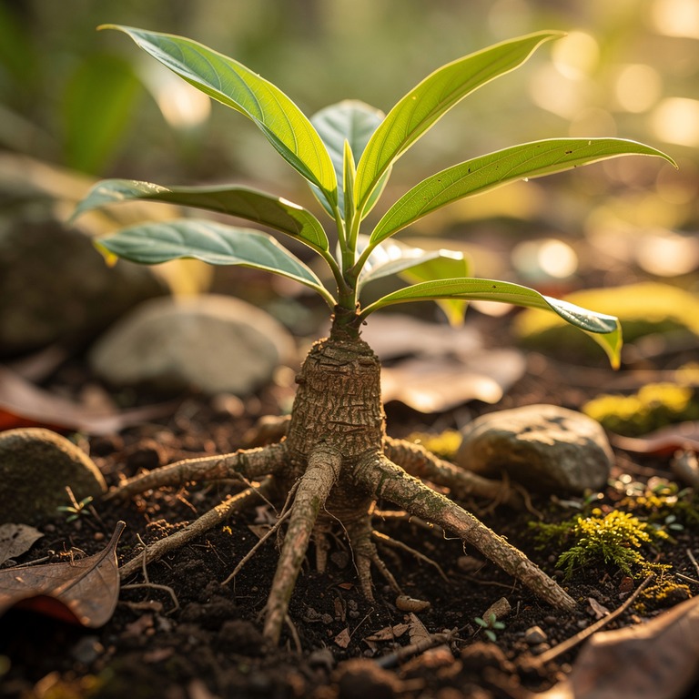 A close-up of the Tabernanthe iboga root, with its distincti... | ShopAyahuascaRetreats