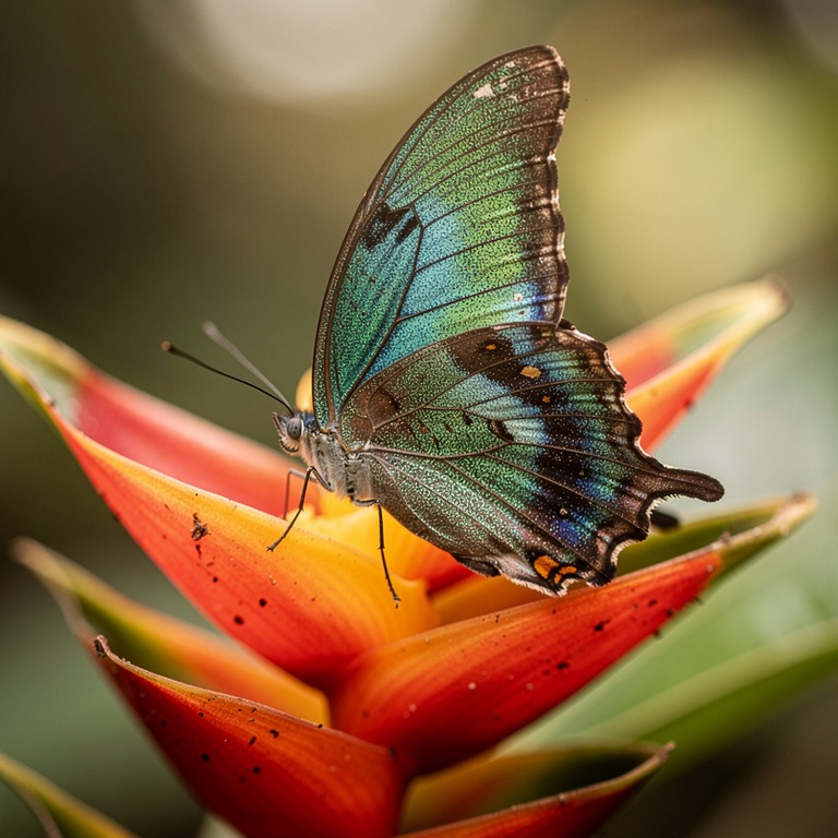 A detailed, close-up shot of the vibrant, iridescent sheen o... | ShopAyahuascaRetreats