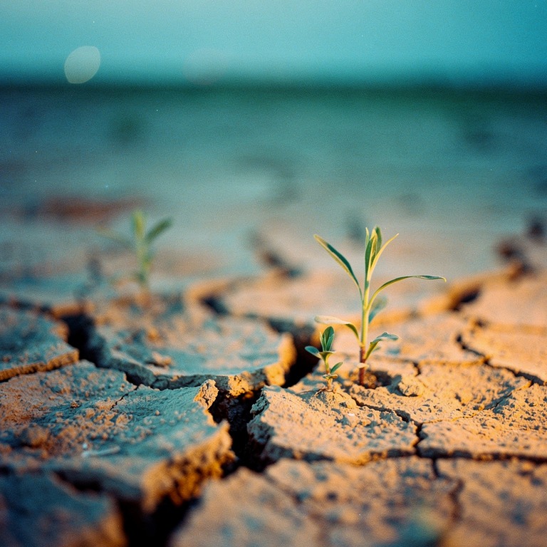A detailed, macro photograph of a cracked, dry earth surface... | ShopAyahuascaRetreats