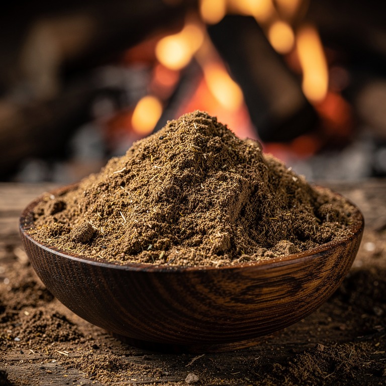 A macro shot of the rapé powder itself, piled high in a smal... | ShopAyahuascaRetreats