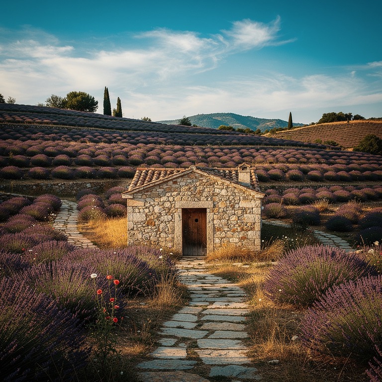 A rustic stone cottage nestled among terraced hillsides of a... | ShopAyahuascaRetreats