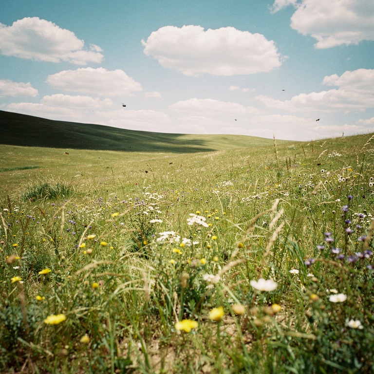 A vast, rolling grassland stretches towards the horizon, dot... | ShopAyahuascaRetreats