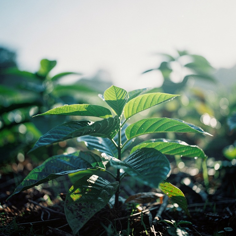 Coca plant leaves in bright morning sunshine, sharp green de... | ShopAyahuascaRetreats