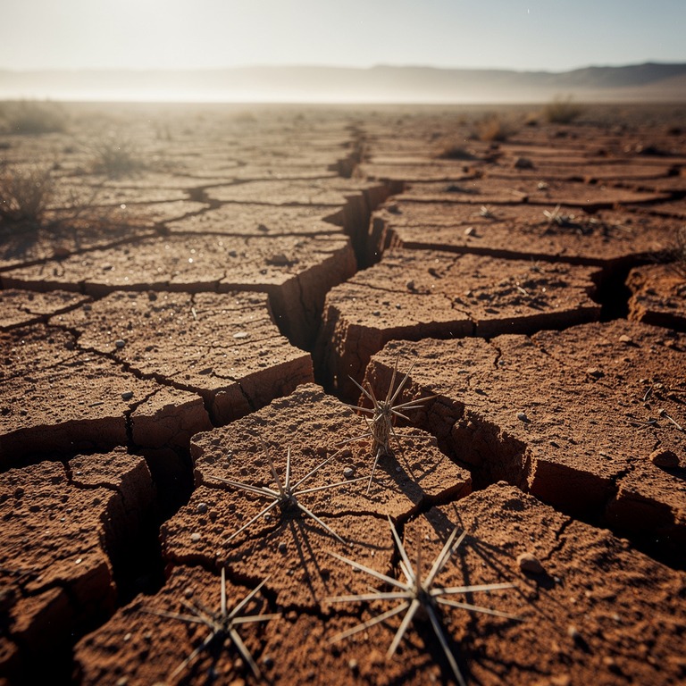 A cracked and barren earth floor, devoid of any vegetation, ... | ShopAyahuascaRetreats
