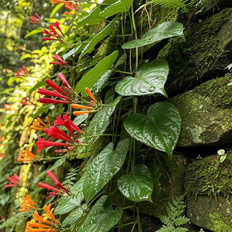 A sprawling, vibrant vine with thick, waxy leaves and bright... | ShopAyahuascaRetreats
