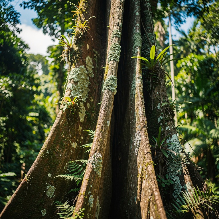 Bark texture of a giant tropical hardwood, deep grooves and ... | ShopAyahuascaRetreats
