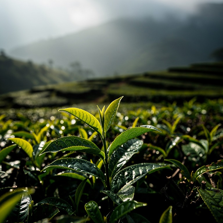 Tea plantation terraces with bright green new leaves, mounta... | ShopAyahuascaRetreats