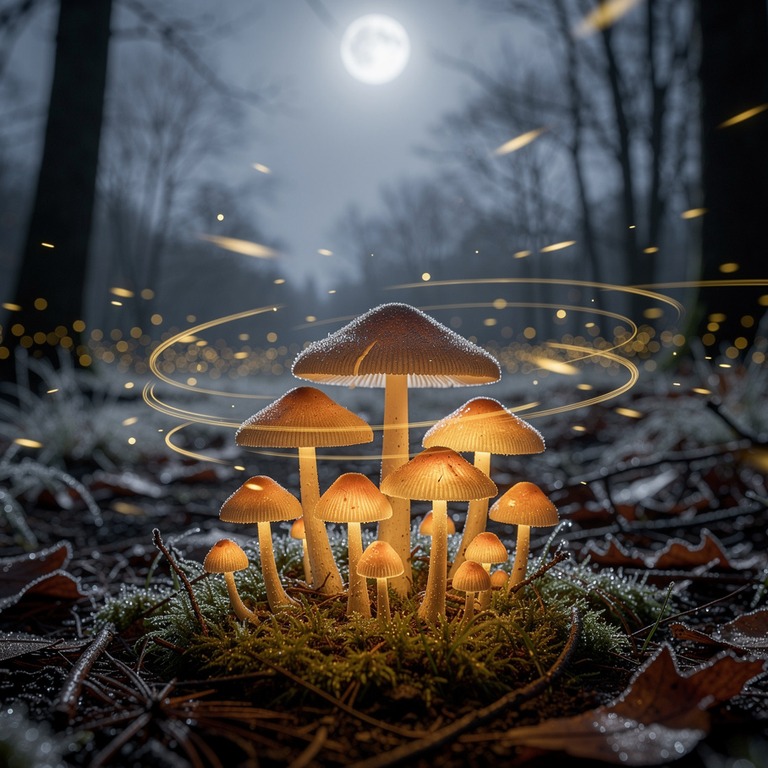 Under the soft glow of a full moon, a flock of fireflies dan... | ShopAyahuascaRetreats
