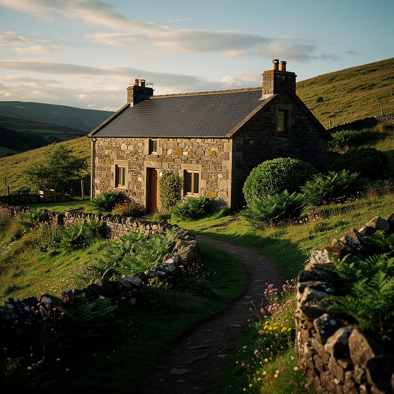 A secluded stone cottage nestled in a rolling hillside, surr... | ShopAyahuascaRetreats