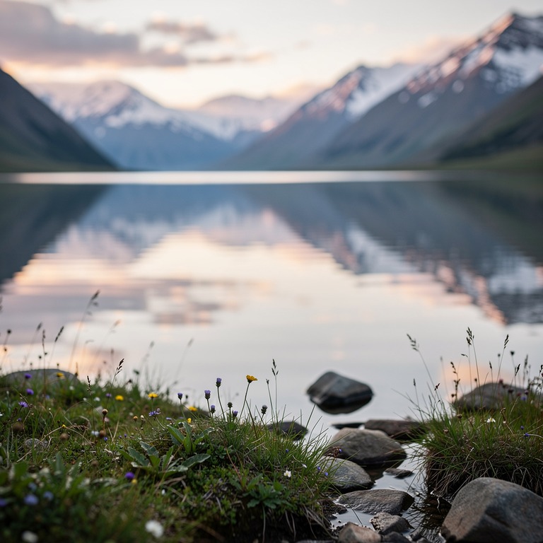 A serene mountain valley at sunrise, with a few wispy clouds... | ShopAyahuascaRetreats