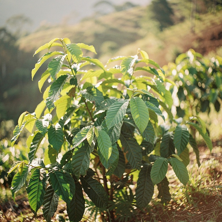 Coca plant leaves in bright morning sunshine, sharp green de... | ShopAyahuascaRetreats