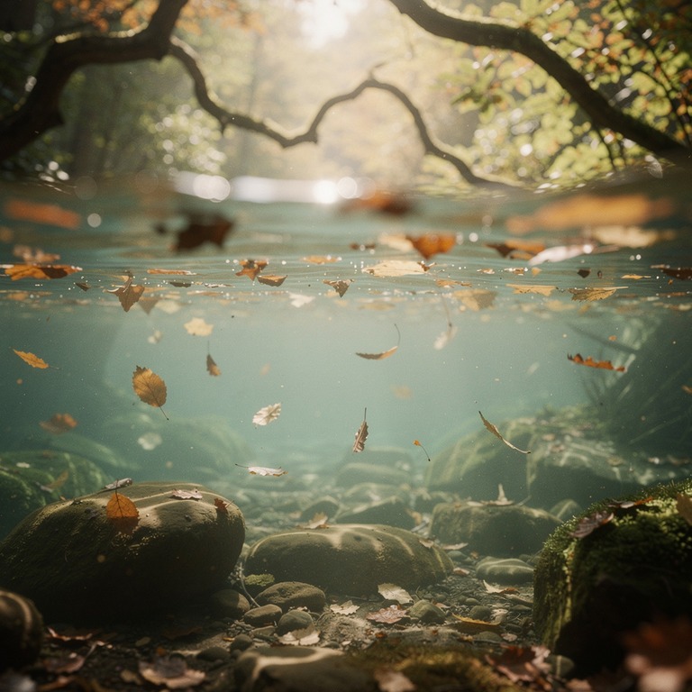 Crystal-clear forest pool with submerged stones and falling ... | ShopAyahuascaRetreats