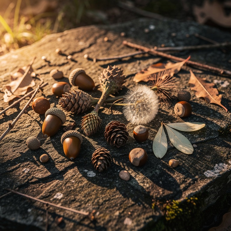 A collection of various seeds and pods, arranged artfully on... | ShopAyahuascaRetreats