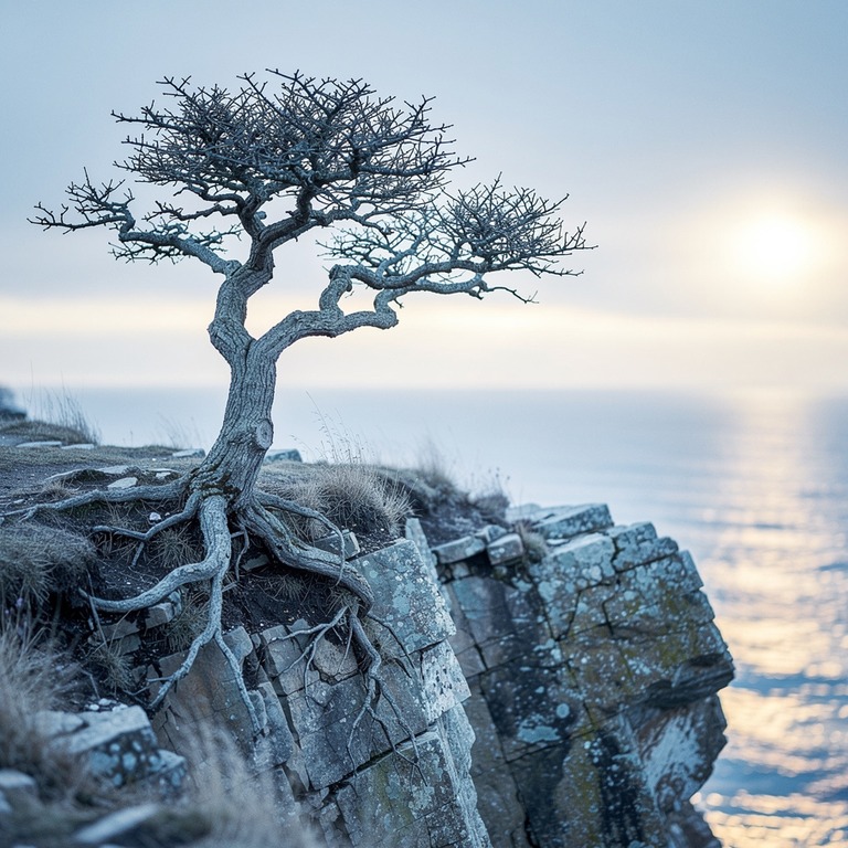 A lone, gnarled tree stands on a windswept cliff overlooking... | ShopAyahuascaRetreats