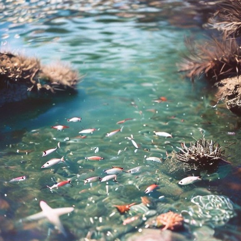 A school of tiny fish, shimmering and darting through the cr... | ShopAyahuascaRetreats