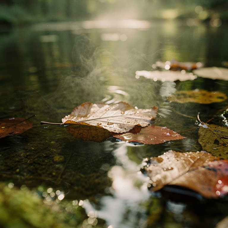 A serene forest pool reflecting the dappled shade of trees, ... | ShopAyahuascaRetreats