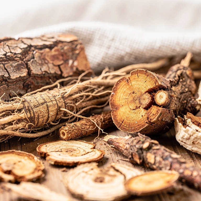 A still life of various roots and barks, including iboga, ar... | ShopAyahuascaRetreats