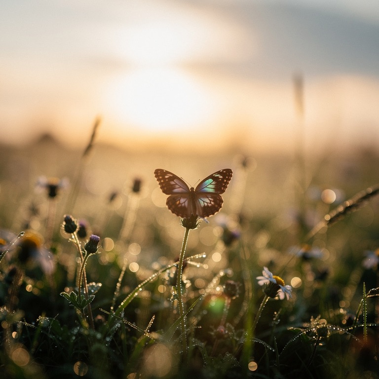Delicate, iridescent wings of a butterfly reflect the warm, ... | ShopAyahuascaRetreats