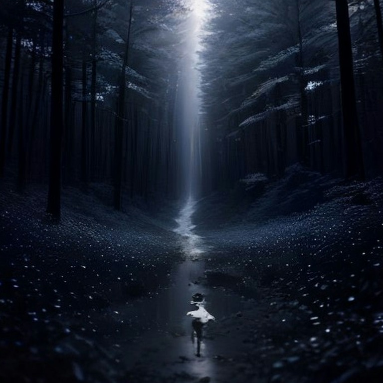 Swarm of fireflies in a dark forest clearing, long exposure | ShopAyahuascaRetreats