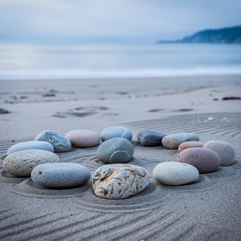 A set of smooth, weathered stones arranged in a harmonious p... | ShopAyahuascaRetreats