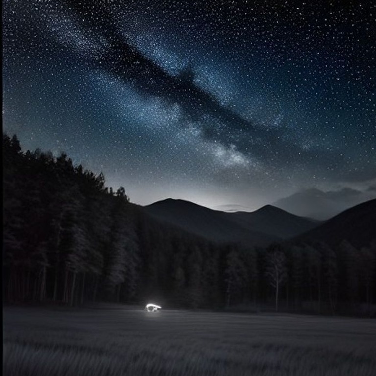 A vast, star-filled night sky over a rolling, grassy hillsid... | ShopAyahuascaRetreats