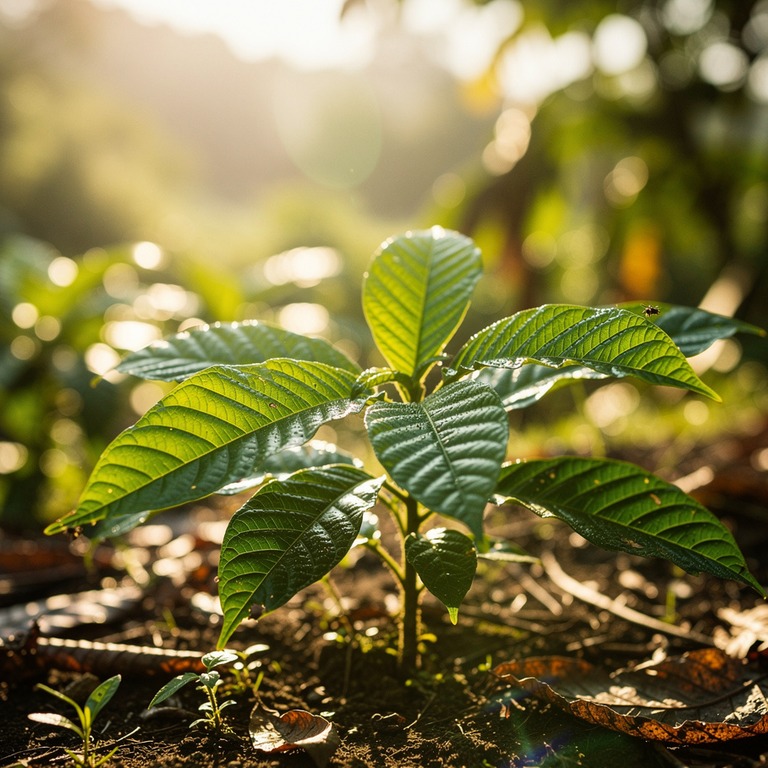 Coca plant leaves in bright morning sunshine, sharp green de... | ShopAyahuascaRetreats
