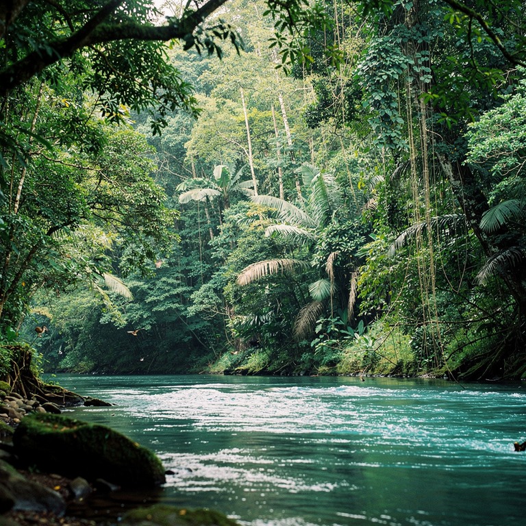 Slow-moving river curving through dense jungle canopy | ShopAyahuascaRetreats