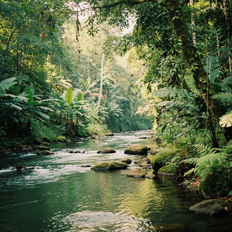 Slow-moving river curving through dense jungle canopy | ShopAyahuascaRetreats