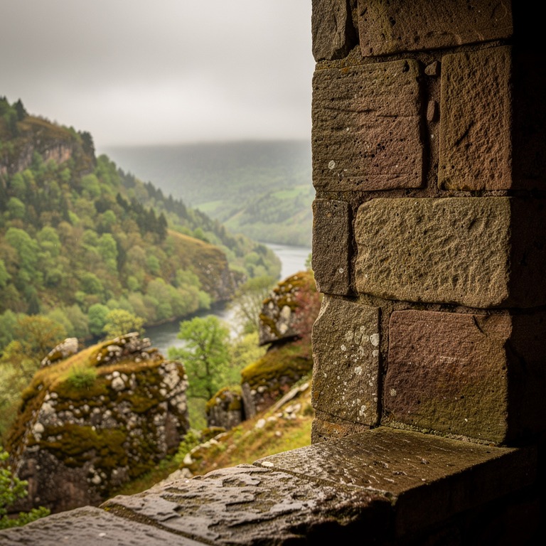 Stone monastery window looking out onto a green forested val... | ShopAyahuascaRetreats