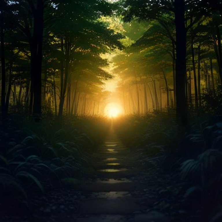 Twilight in the Amazon, fireflies appearing among the trees | ShopAyahuascaRetreats