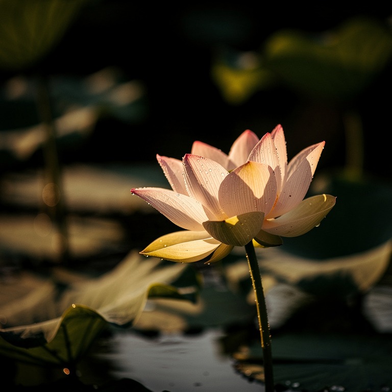 A close-up of a lotus flower, its delicate petals unfolding ... | ShopAyahuascaRetreats