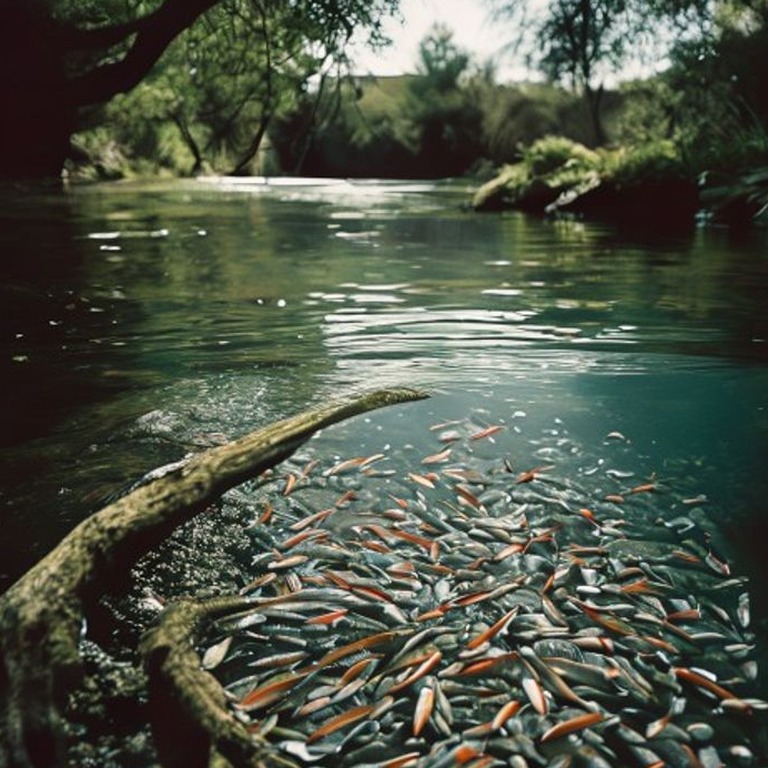 A school of small fish dart through the clear waters of a se... | ShopAyahuascaRetreats