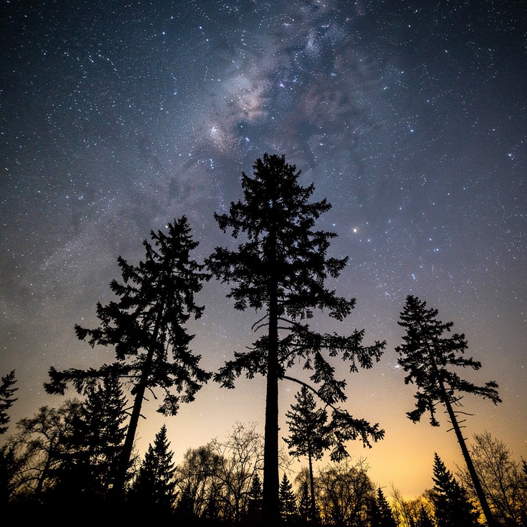 A vast, dark sky at night, with the Milky Way stretching acr... | ShopAyahuascaRetreats
