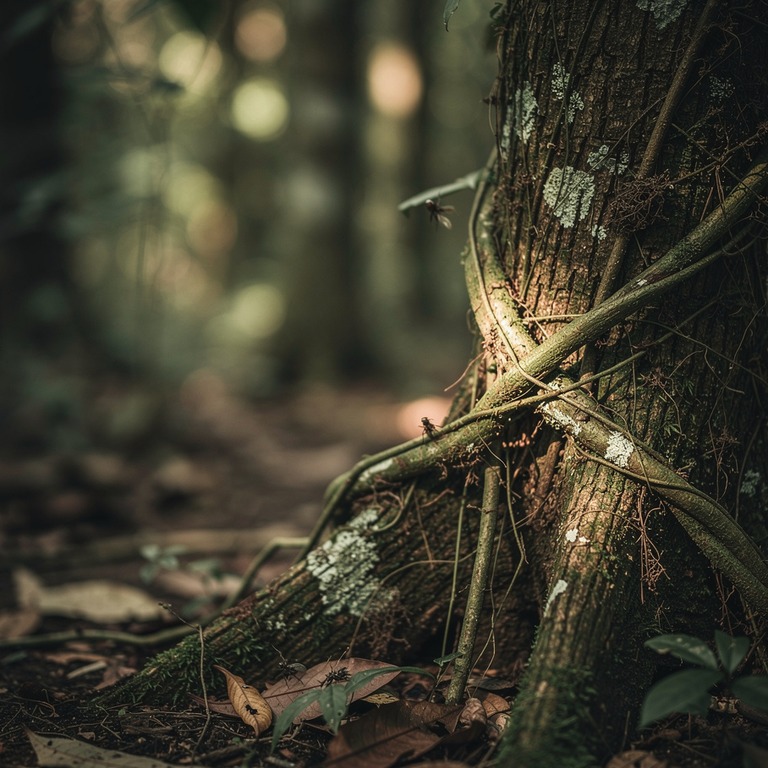 Ayahuasca vine wrapped around an old tree trunk, rainforest ... | ShopAyahuascaRetreats