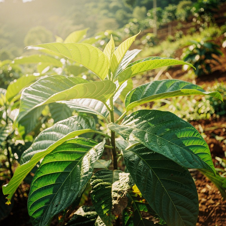 Coca plant leaves in bright morning sunshine, sharp green de... | ShopAyahuascaRetreats