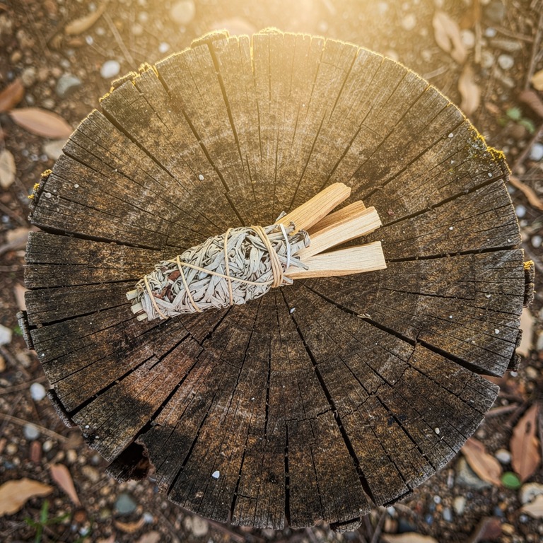 A bundle of dried, ceremonial sage and palo santo sticks, ti... | ShopAyahuascaRetreats