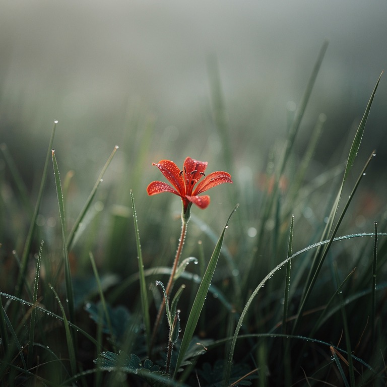 A delicate, edible flower blooms in a patch of tall, green g... | ShopAyahuascaRetreats