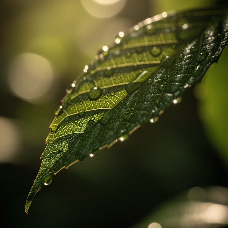 A single, delicate, DMT-containing chacruna leaf, backlit by... | ShopAyahuascaRetreats