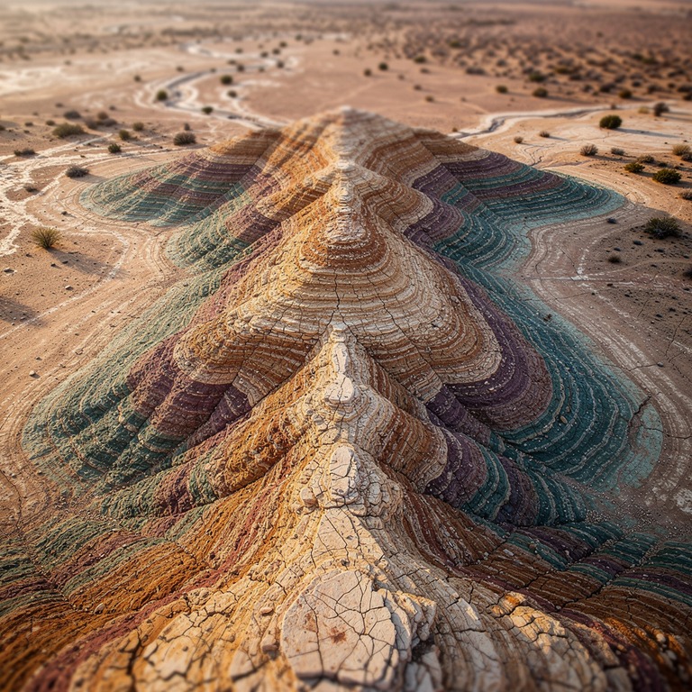 A colorful, layered, rock formation, with swirling patterns ... | ShopAyahuascaRetreats