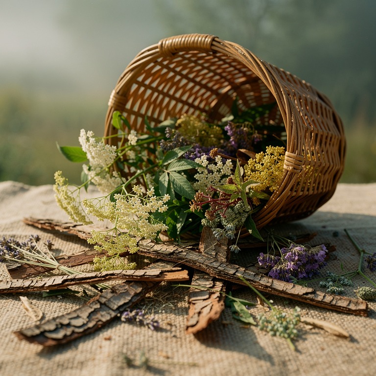 A still life of a handful of dried botanicals, including wil... | ShopAyahuascaRetreats