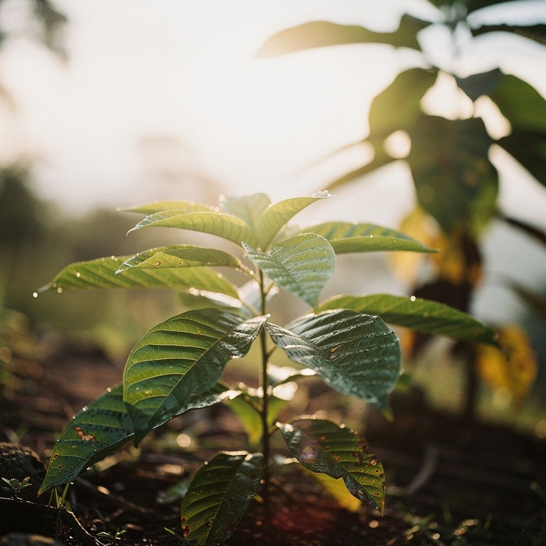 Coca plant leaves in bright morning sunshine, sharp green de... | ShopAyahuascaRetreats