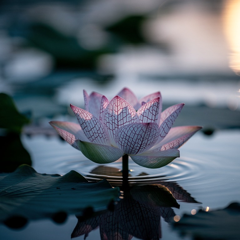 A close-up of a lotus flower with its intricate, web-like pa... | ShopAyahuascaRetreats