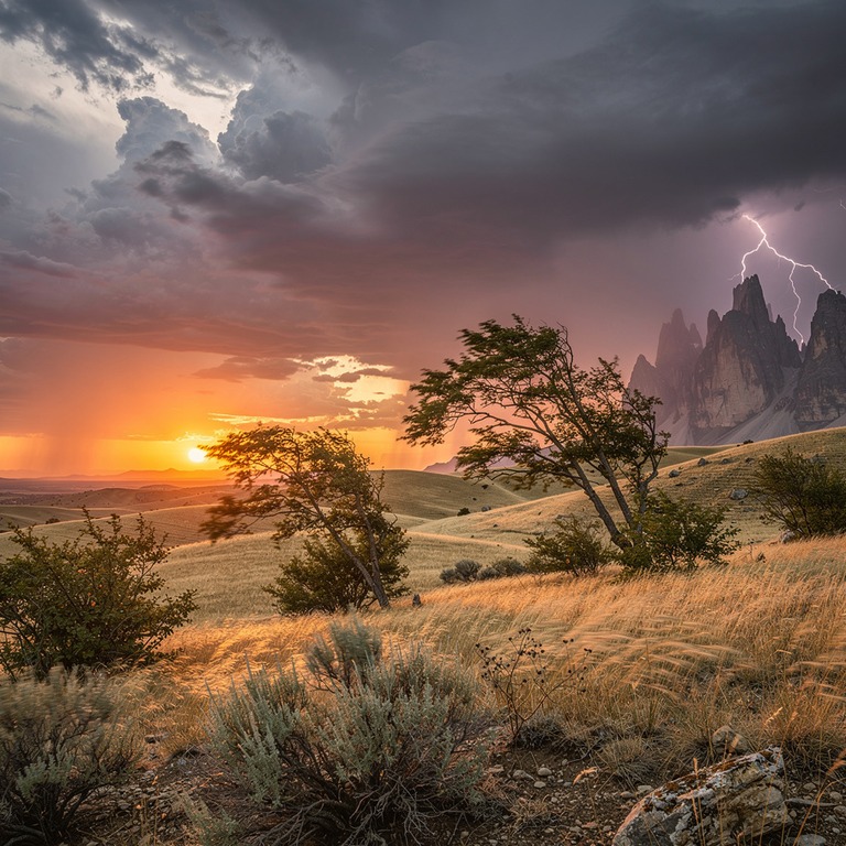 A dramatic, stormy sky at sunset, with dark, foreboding clou... | ShopAyahuascaRetreats