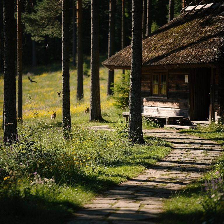 A secluded wooden cabin nestled among tall trees, with a tha... | ShopAyahuascaRetreats
