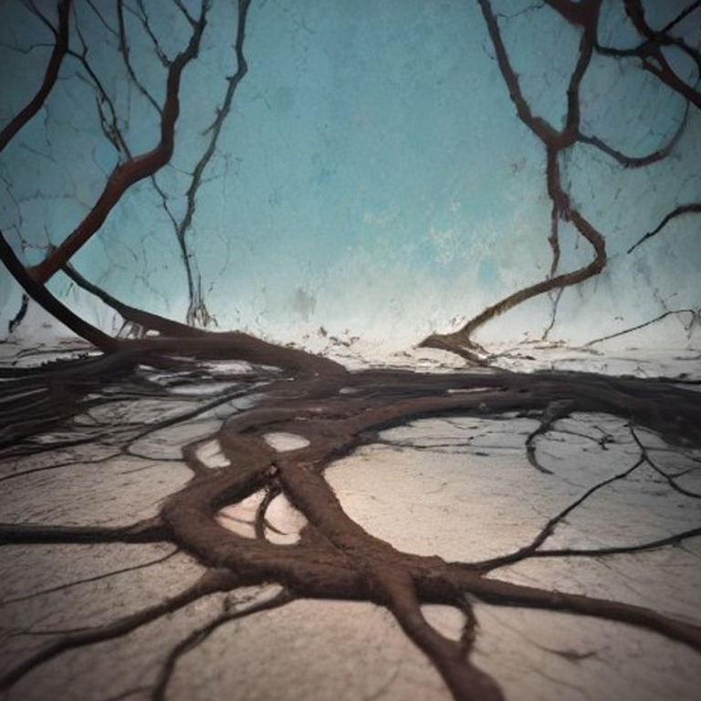 A withered and dying ayahuasca vine on a barren, cracked ear... | ShopAyahuascaRetreats