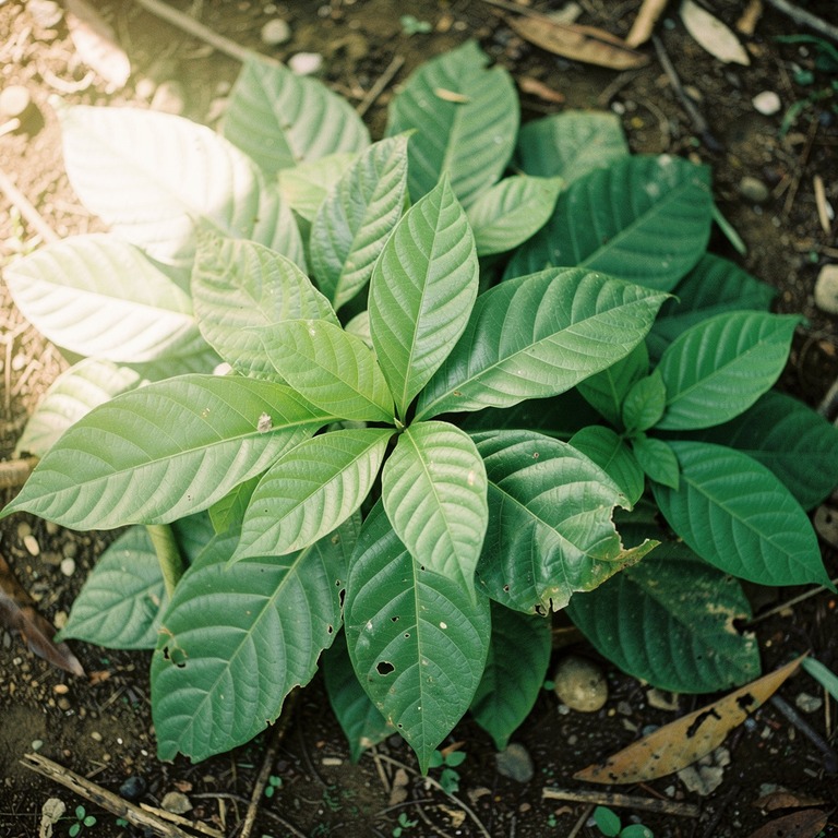 Coca plant leaves in bright morning sunshine, sharp green de... | ShopAyahuascaRetreats