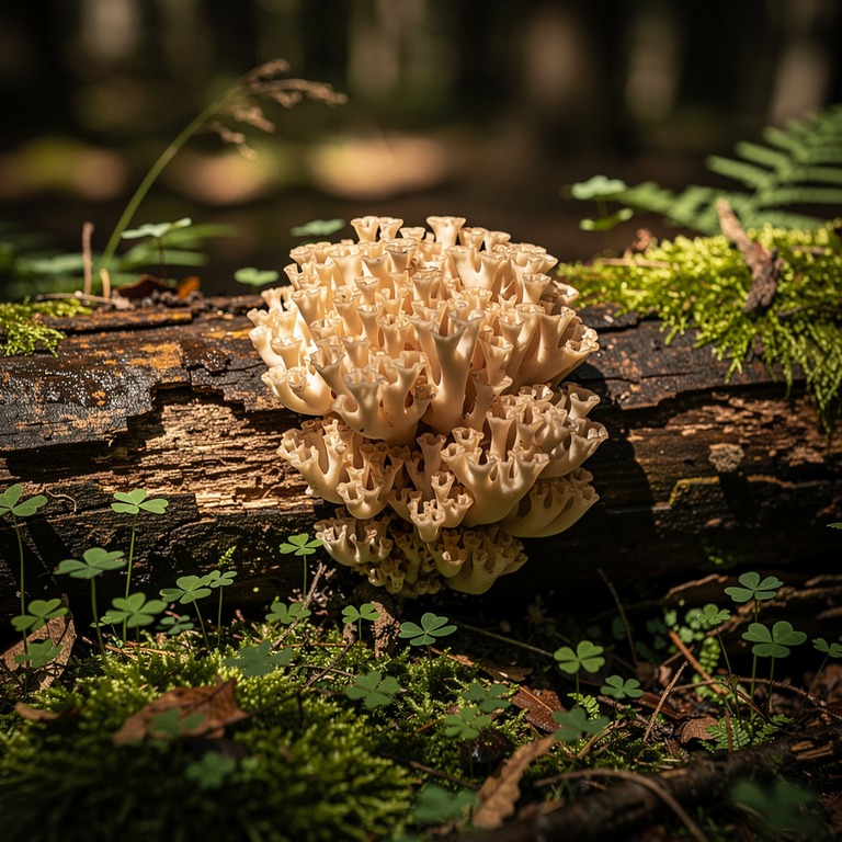 A close-up of a brain-shaped fungus, such as a lion's mane m... | ShopAyahuascaRetreats