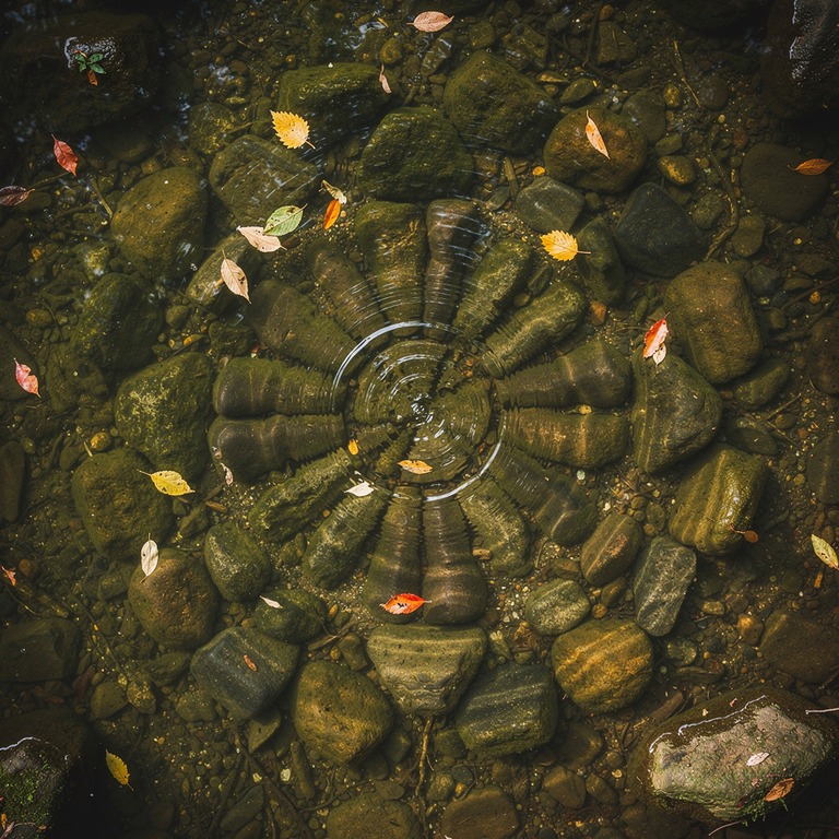 Crystal-clear forest pool with submerged stones and falling ... | ShopAyahuascaRetreats