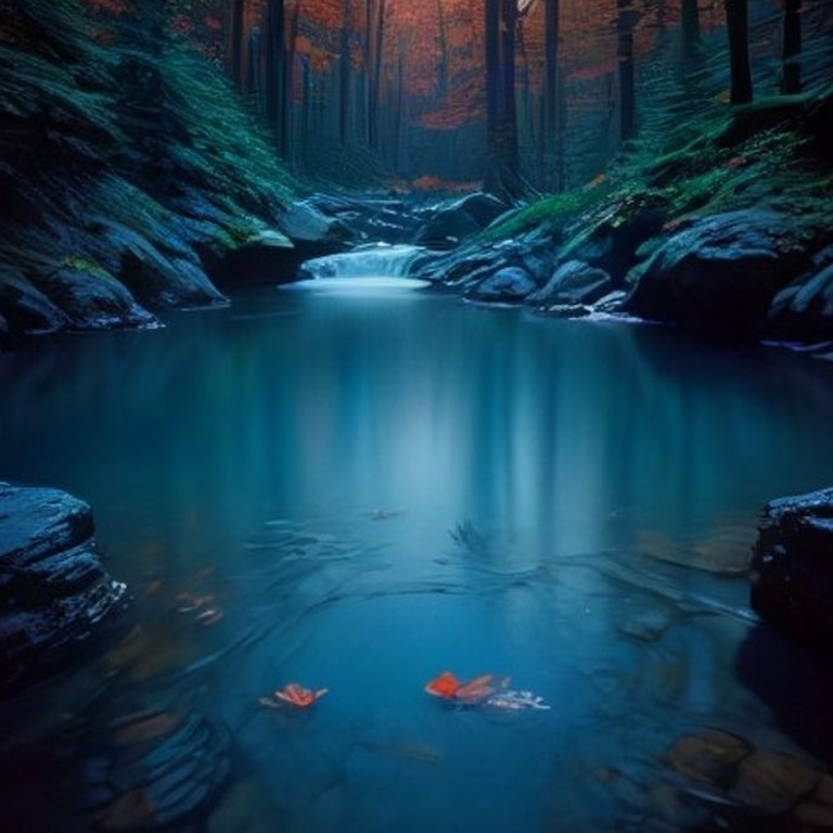 Crystal-clear forest pool with submerged stones and falling ... | ShopAyahuascaRetreats